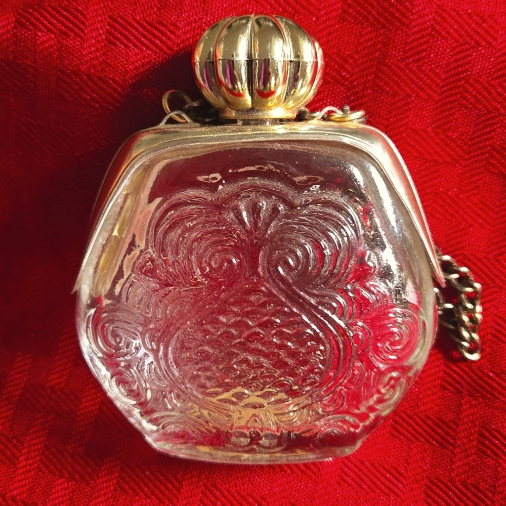 AVON 1980 PERFUME PETITE "OWL" bottle with chain Vintage EUC (BIN 008)
